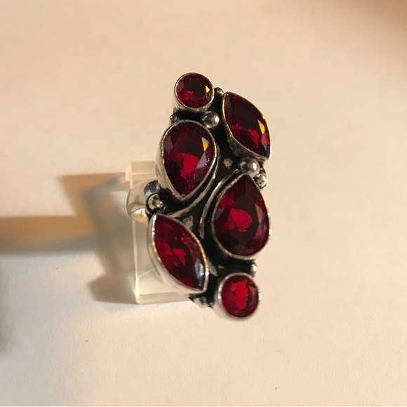 Garnet 925 Sterling Silver Ring - Picture 2 of 3